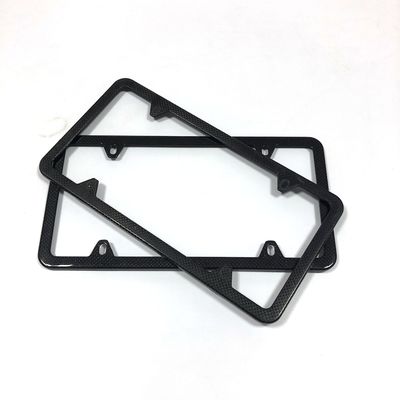 4 agujeros de fibra de carbono placa de licencia marco de la motocicleta delgada estándar de EE.UU.