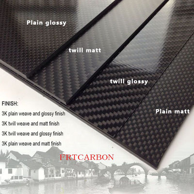 3k Hojas de tela de fibra de carbono Placa para coches Paredes del sótano 2mm 2.5mm 3mm