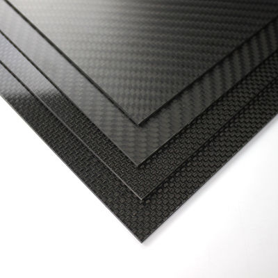 Hojas laminadas de resina epoxi de fibra de carbono 3K con patrón de fibra
