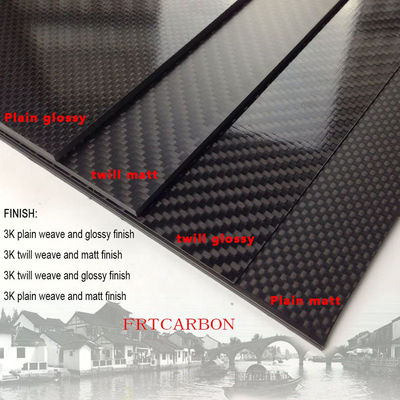 Hojas laminadas de resina epoxi de fibra de carbono 3K con patrón de fibra