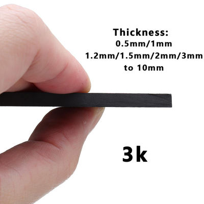 Hoja de fibra de carbono laminada de 2 mm con corte CNC para el marco del dron