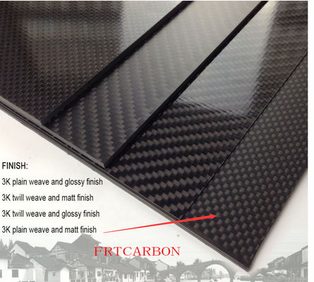 Peso ligero Placa de placa de fibra de carbono Pared 1mm 2mm 10mm Para drones UAV 48 X 96 4 X8