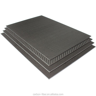 Fabrica más vendida 3mm 3k lámina de fibra de carbono laminada en tejido de fibra de carbono 200 * 300mm