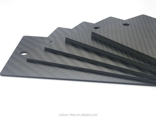 Fabrica más vendida 3mm 3k lámina de fibra de carbono laminada en tejido de fibra de carbono 200 * 300mm