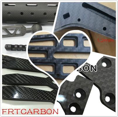 Servicio de corte de chapa de fibra de carbono Cnc de fibra de carbono para el marco del avión no tripulado de carbono