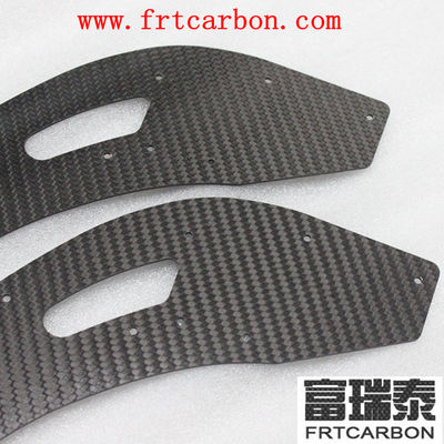 Servicio de corte de chapa de fibra de carbono Cnc de fibra de carbono para el marco del avión no tripulado de carbono