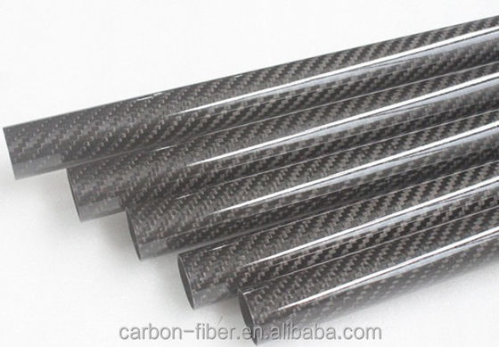 1 4 &quot; 1 pulgada de fibra de carbono de tejido de tubo personalizado 3K FRT