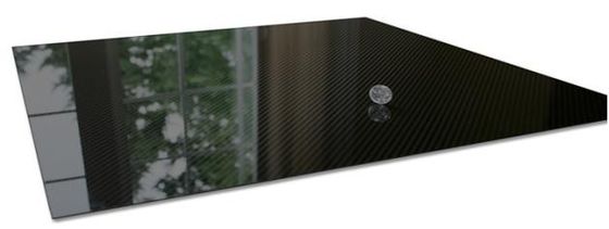 Presión en caliente 1mm 1.5mm 2mm 3mm 4mm 3K Twill Panel de fibra de carbono brillante