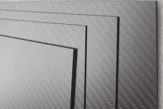Presión en caliente 1mm 1.5mm 2mm 3mm 4mm 3K Twill Panel de fibra de carbono brillante