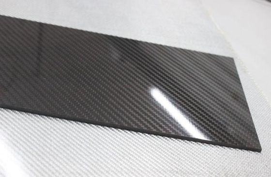 Presión en caliente 1mm 1.5mm 2mm 3mm 4mm 3K Twill Panel de fibra de carbono brillante