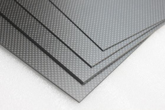 Hoja de panel de placa de fibra de carbono 3K de 500 mm X 500 mm mate y plano para el marco cuadrado