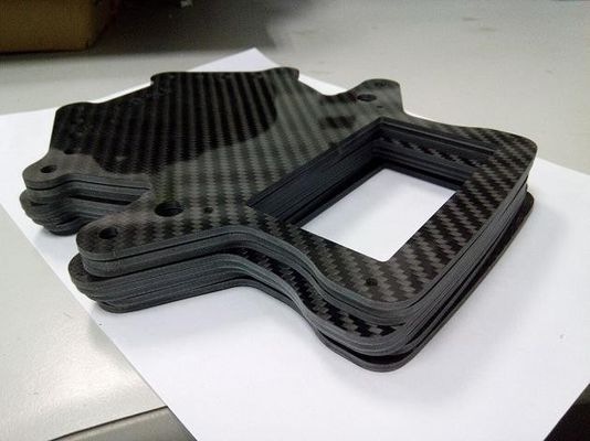 Fibra de carbono aspecto de la placa de fibra de vidrio mezclado 1 mm