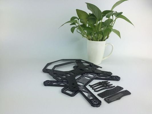 Servicio de mecanizado CNC de fibra de carbono Partes de mecanizado CNC de chapa de fibra de carbono para el marco de copter/FPV